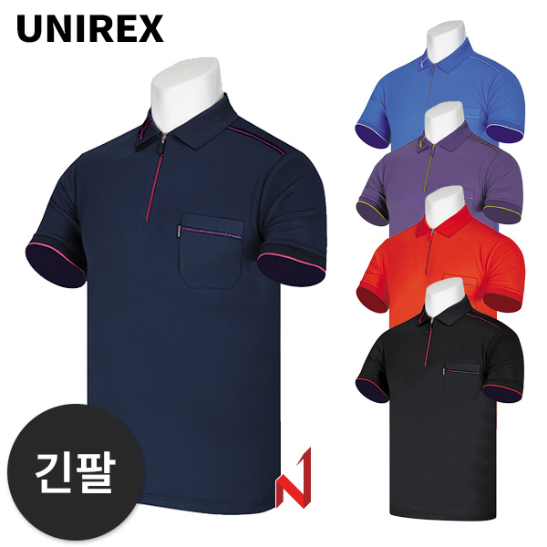 유니렉스 긴팔티 03 쿨론 엠보 지퍼 스티치 공용