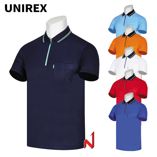 유니렉스 반팔티 에어로쿨 지퍼 단체복 공용