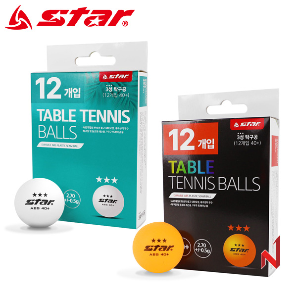 스타 탁구공 3성 (12개입) GB230/GB230-11 화이트/오렌지