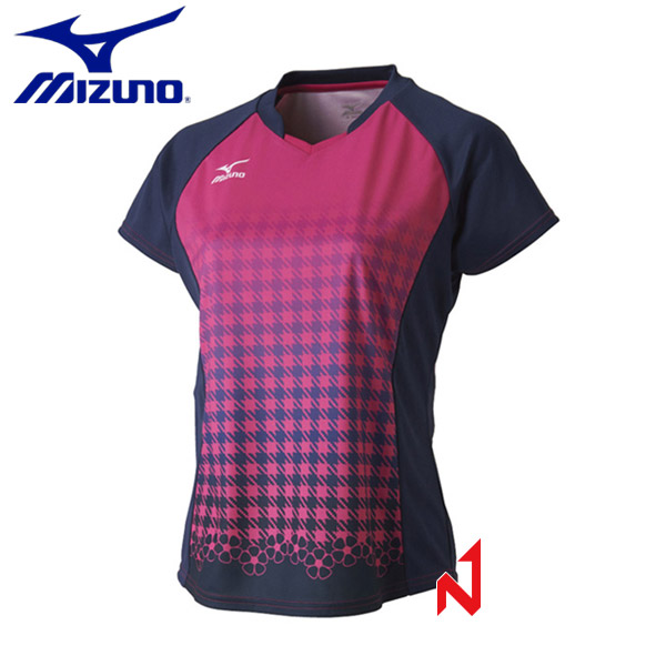 ◆온라인 창고대방출◆미즈노 기획반팔티 투어01 72MA720214 여성 NV/PK