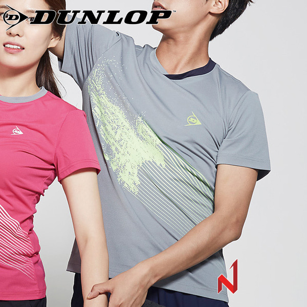 ◆온라인 창고대방출◆던롭 반팔티 유니섹스2 DSWYT2G1-4 이글 GY 남성