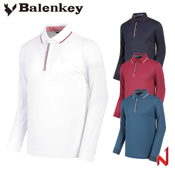 발렌키 긴팔티 아스킨 삼색 테잎 PK 카라 BM231T201 4색상 공용
