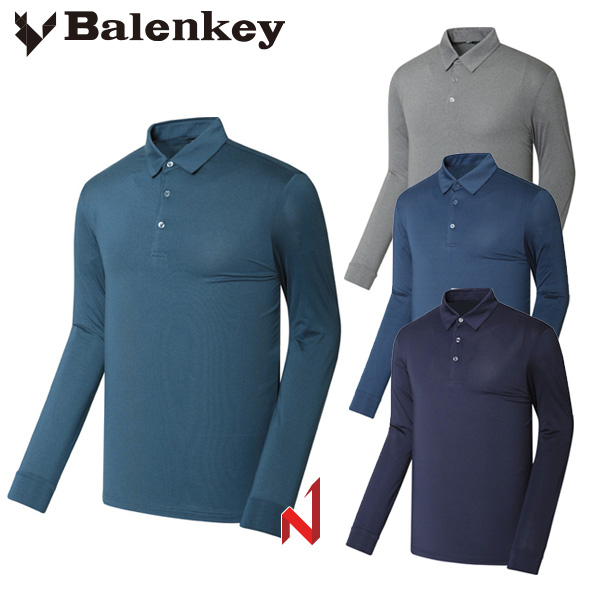 발렌키 긴팔티 스판 카치온 카라 Y BM211T401 4색상 공용