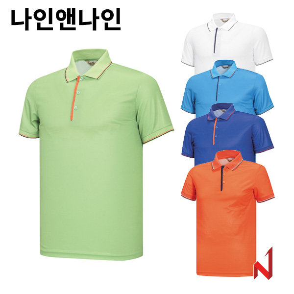 나인앤나인 반팔티 쿨 미니홈 카라 NT08 5색상 공용
