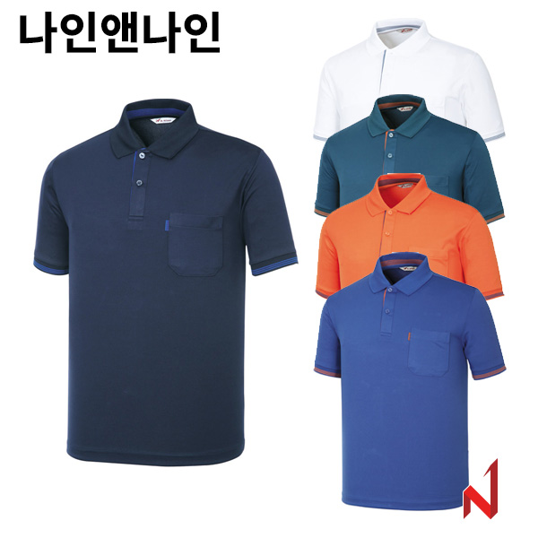 나인앤나인 반팔티 와플 카라 NT06 5색상 공용