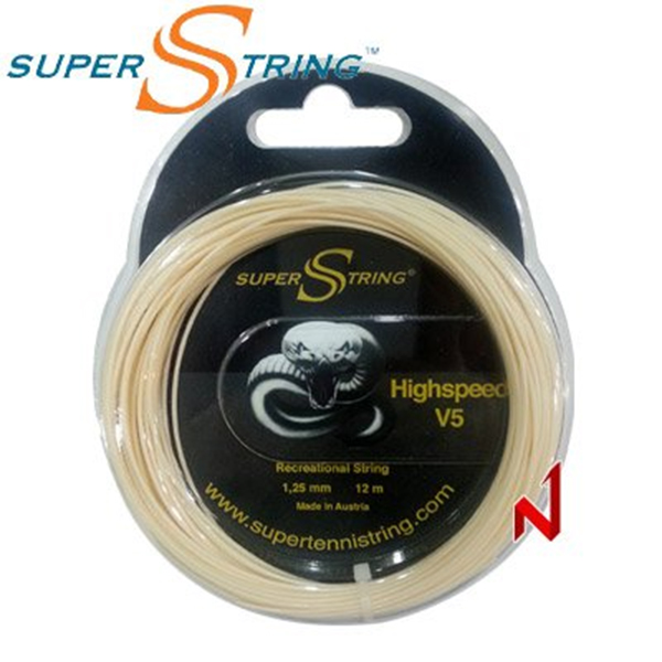 슈퍼스트링 테니스스트링 하이스피드 V5 1.25mm 12M 베이지