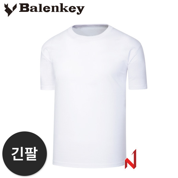 발렌키 긴팔티 30수 라운드 YT07 백색 공용