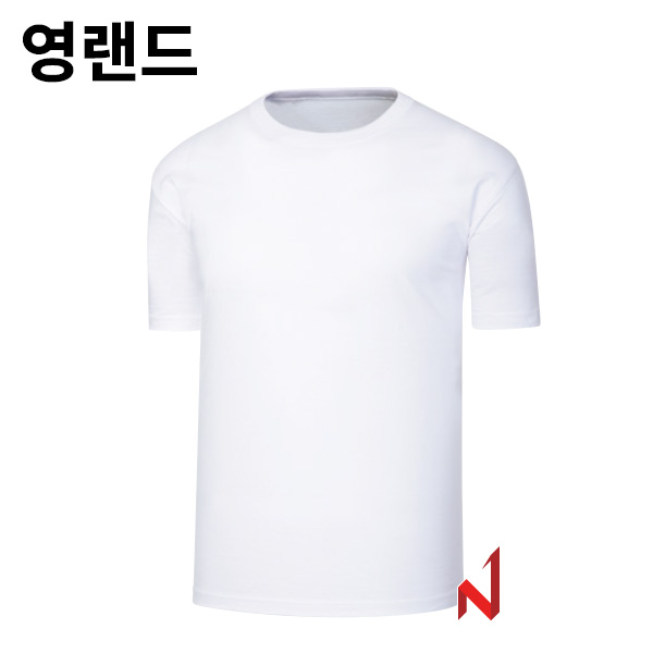 영랜드 반팔티 30수 라운드 YT07 백색 공용
