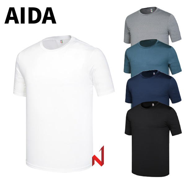 AIDA 반팔티 스판 라운드 AT07 5색상 공용