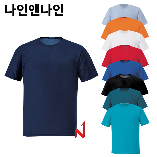나인앤나인 반팔티 쿨 해리 라운드 NT18 9색상 공용