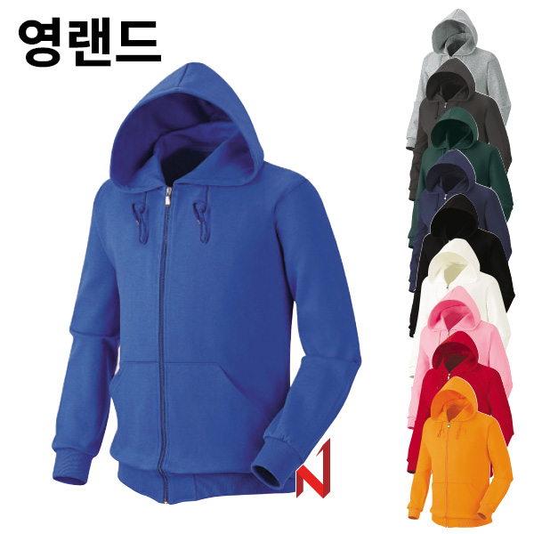 영랜드 후드집업 특양면 후드 지퍼 YT12 10색상 공용
