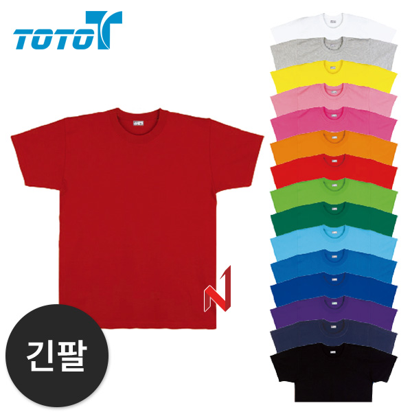 토토 긴팔티 30수 라운드 16색상 주니어