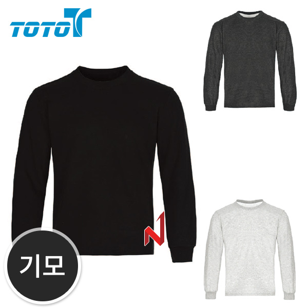 토토 긴팔티 기모 특양면 라운드 3색상 공용