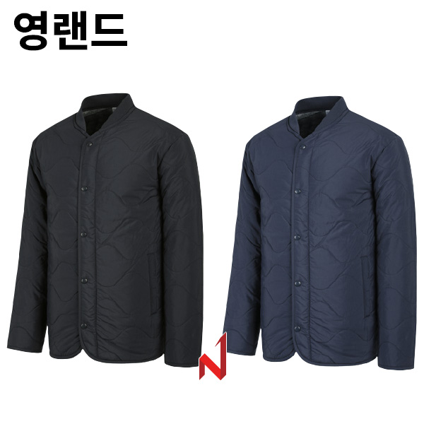 영랜드 자켓 물결 스냅 안감털 패딩 점퍼 YJ08 2색상 공용