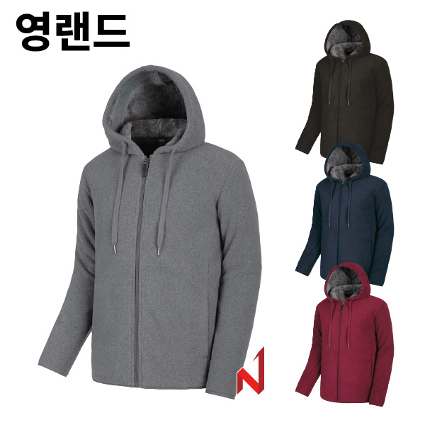 영랜드 자켓 후리스 안감털 후드 집업 YJ04 4색상 공용