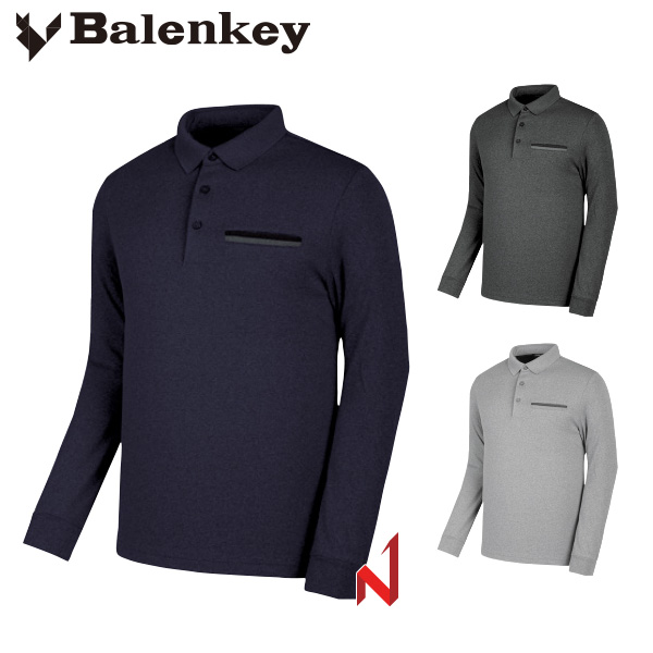 발렌키 긴팔티 멜란지 기모 주머니 카라 YT24 3색상 공용