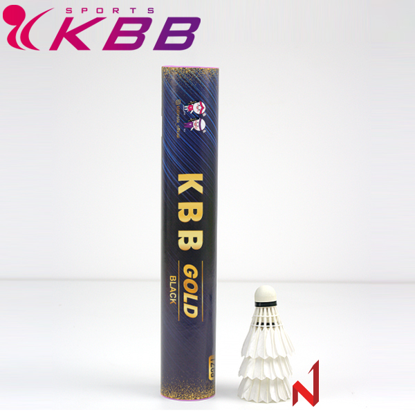 KBB 배드민턴셔틀콕 KBB GOLD BLACK 거위털 시합구 12개입