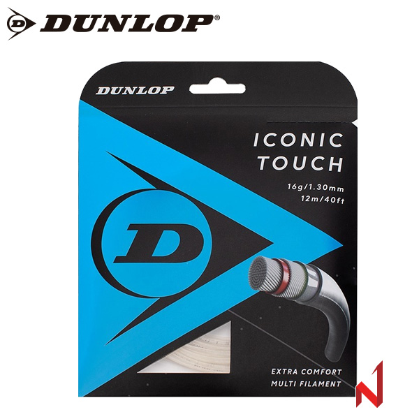 던롭 테니스스트링 아이코닉 터치 16/17G 1.30/1.25mm 12M NA 원형