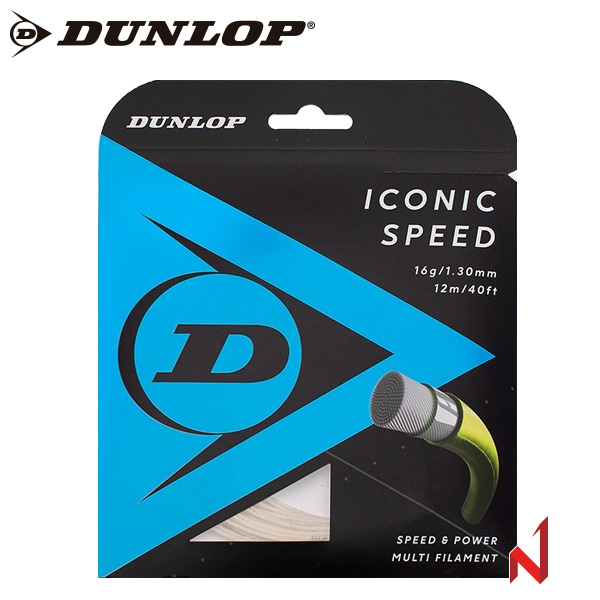 던롭 테니스스트링 아이코닉 스피드 16/17G 1.30/1.25mm 12M NA 원형