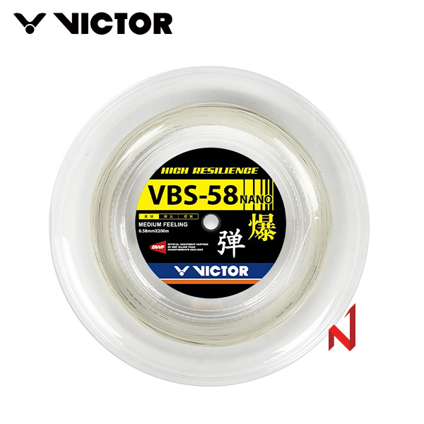 빅터 배드민턴스트링 VBS-58N 나노 0.58mm 200M WH