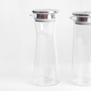 PC 물병 냉장고물통 식당 카페 업소용 테이블 워터저그 스텐뚜껑 1000ml 투명