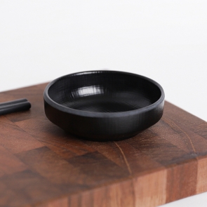 업소용 멜라민 굽 소스종지 소스볼 간장 초장 소스기 블랙 체크 흑 식당 그릇