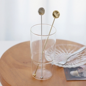 동전 머들러 카페 음료 하이볼 칵테일 스텐 롱스틱 실버