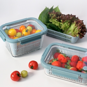 유리 밀폐 용기 콜렌더 퓨어락 내열유리 반찬통 냉동 물빠짐 채반 과일 야채 보관