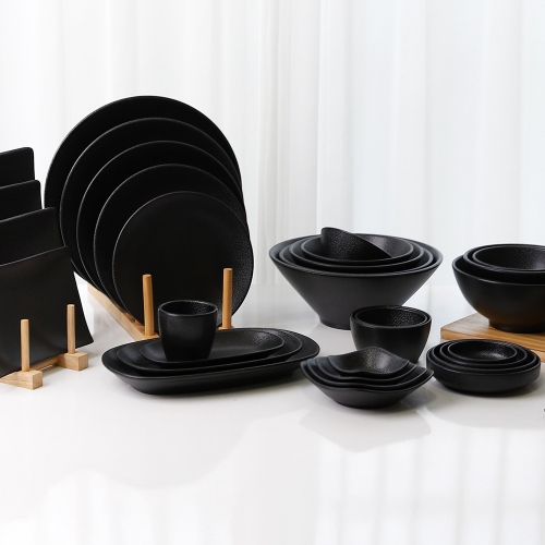 샤인 멜라민 그릇 블랙 업소용 반찬그릇 식당 식기 앞접시 볼 면기