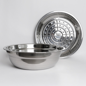 김장 스텐 다라이 타공 채반 2종 세트 304 국산 대야 양푼 믹싱볼 53cm~66cm