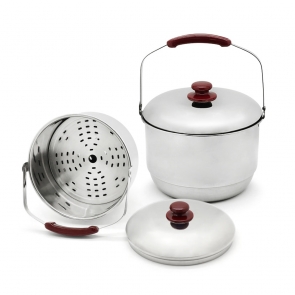 헤킨스 스텐 미니 들통 인덕션 IH 빨래솥 곰솥 찜통 찜솥 유치원 급식실 국통 22cm