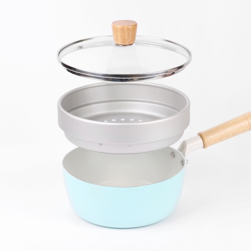 IH 세라믹 함마톤 냄비 18cm 찜기 유리뚜껑 포함 인덕션 편수 라면 소스팬