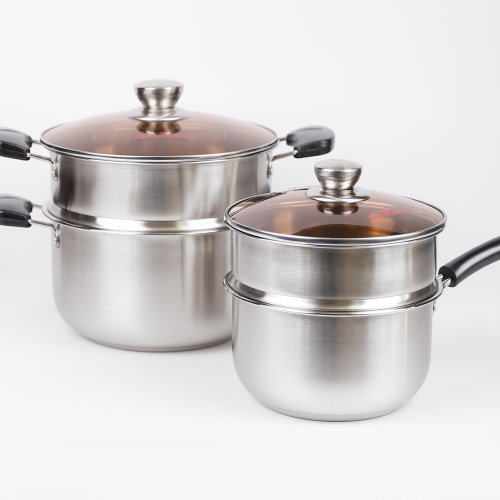 퀸센스 빅토리아 멀티 찜냄비 IH 인덕션겸용 2단 찜기 채반 라면 곰솥 편수 양수