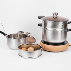 퀸센스 빅토리아 멀티 찜냄비 IH 인덕션겸용 2단 찜기 채반 라면 곰솥 편수 양수