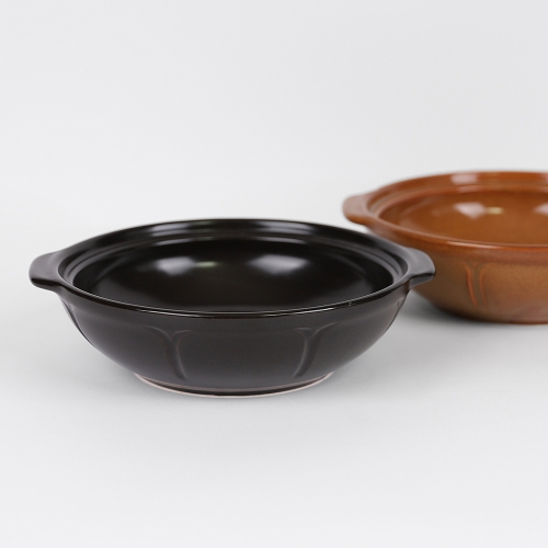 홍익 전골냄비 양수냄비 내열 도자기 뚝배기 찌개 냄비 무균열 업소용 직화