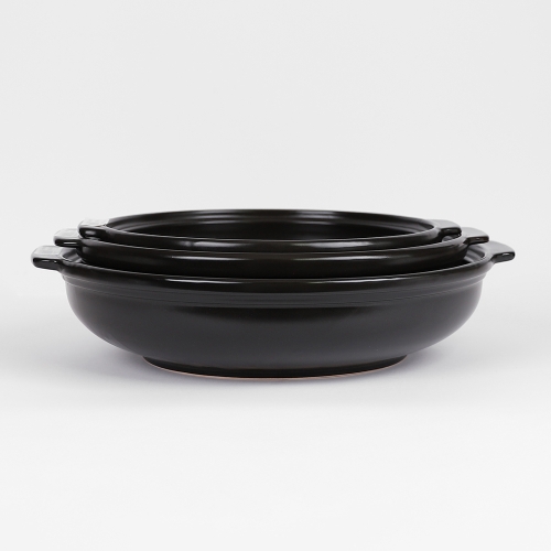 홍익 전골냄비 양수냄비 내열 도자기 뚝배기 찌개 냄비 무균열 업소용 직화