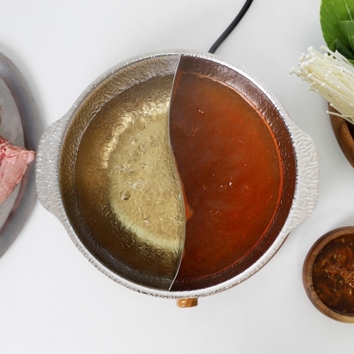 손잡이 반반 샤브나베 스텐 전골냄비 인덕션 샤브샤브 스키야키 마라탕 훠궈 밀푀유나베