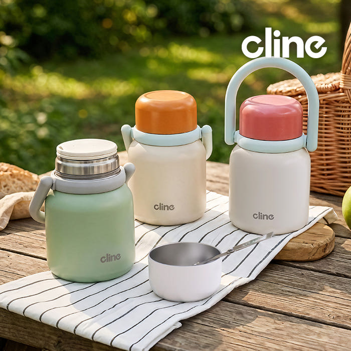 클리네 이지 캐리 보온죽통 930ml 대용량 보온 도시락통 이중진공 스텐316 핸들 국통