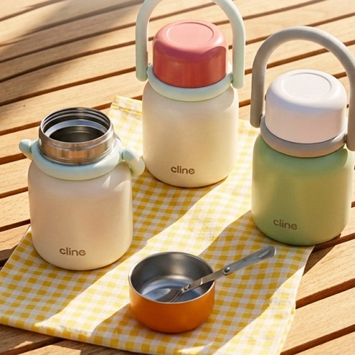 클리네 이지 캐리 보온죽통 930ml 대용량 보온 도시락통 이중진공 스텐316 핸들 국통