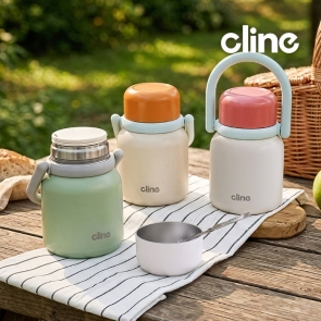 클리네 이지 캐리 보온죽통 930ml 대용량 보온 도시락통 이중진공 스텐316 핸들 국통