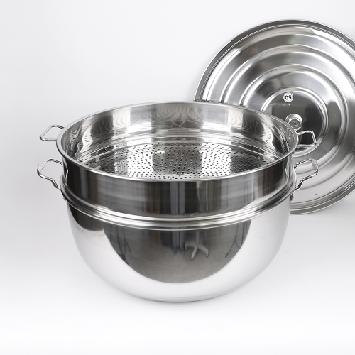 스텐 통삼중 IH 2단 찜솥 세트 50cm 국산 대용량 냄비 채반 업소용 인덕션 대형 솥