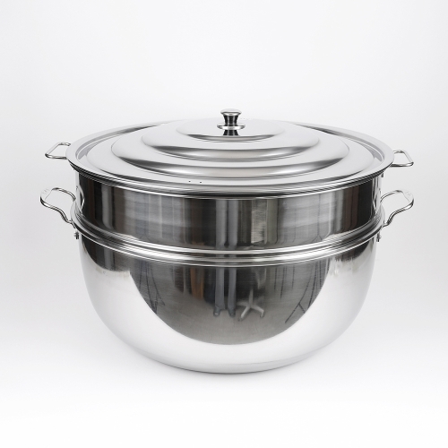 스텐 통삼중 IH 2단 찜솥 세트 50cm 국산 대용량 냄비 채반 업소용 인덕션 대형 솥