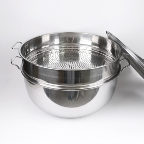 스텐 통삼중 IH 2단 찜솥 세트 50cm 국산 대용량 냄비 채반 업소용 인덕션 대형 솥