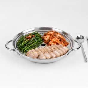 국산 스텐 통3중 감자탕 냄비 채반 세트 인덕션 수육 타공 찜판 찜기 전골냄비