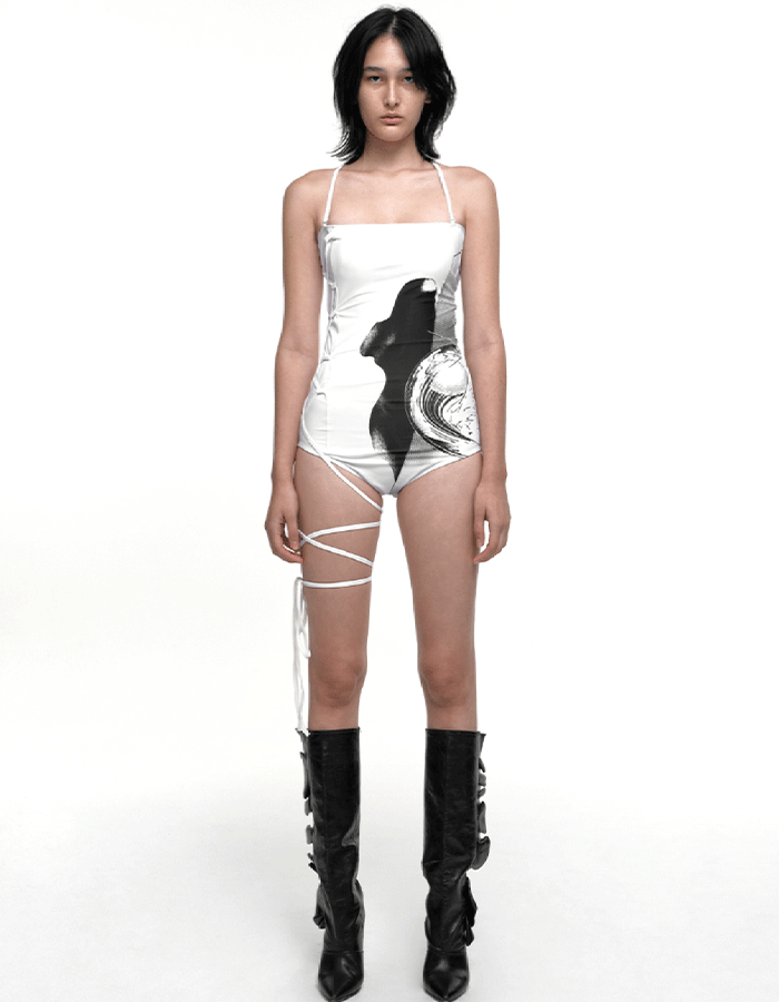 NACHE COSMIC SWIM SUIT WHITE