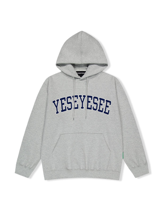 예스아이씨 Arch Logo Hoodie Grey