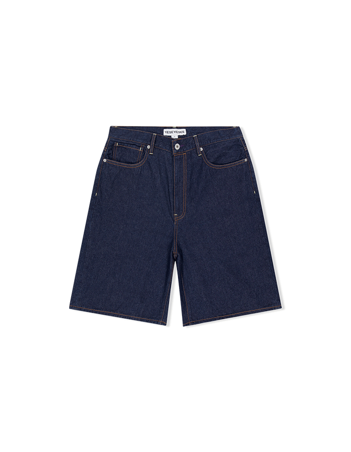 예스아이씨 25SS Basal 5 Pockets Denim Shorts Dark Indigo