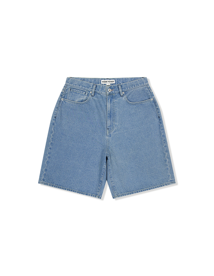 예스아이씨 25SS Basal 5 Pockets Denim Shorts Bleached Indigo