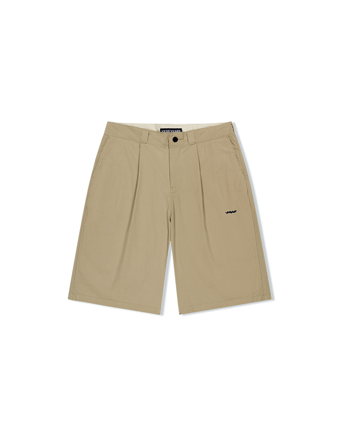 예스아이씨 25SS SN-Wide Shorts Dark Beige