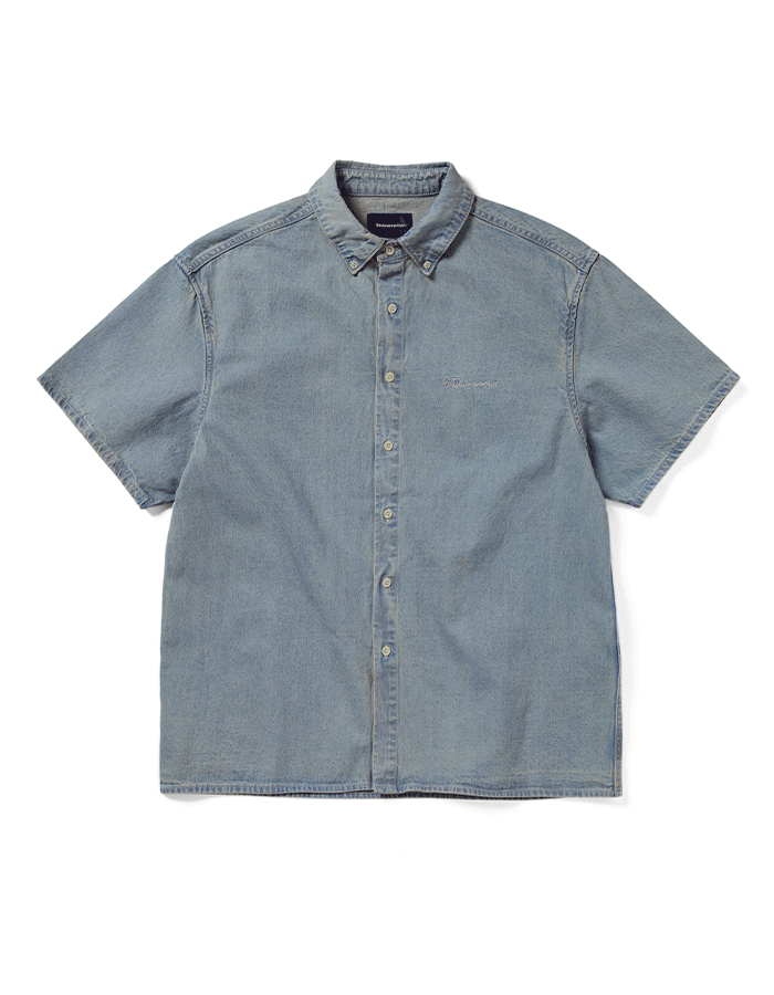 디스이즈네버댓 25S/S Washed Denim S/S Shirt Washed Blue